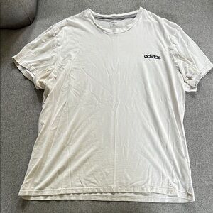 Adidas White Short Sleeve Tee Casual Crew Neck